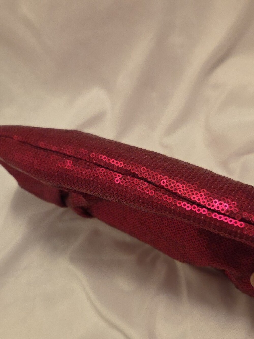 Coach Hot Pink Sequin Kiss-Lock Wristlet - Picture 5 of 7